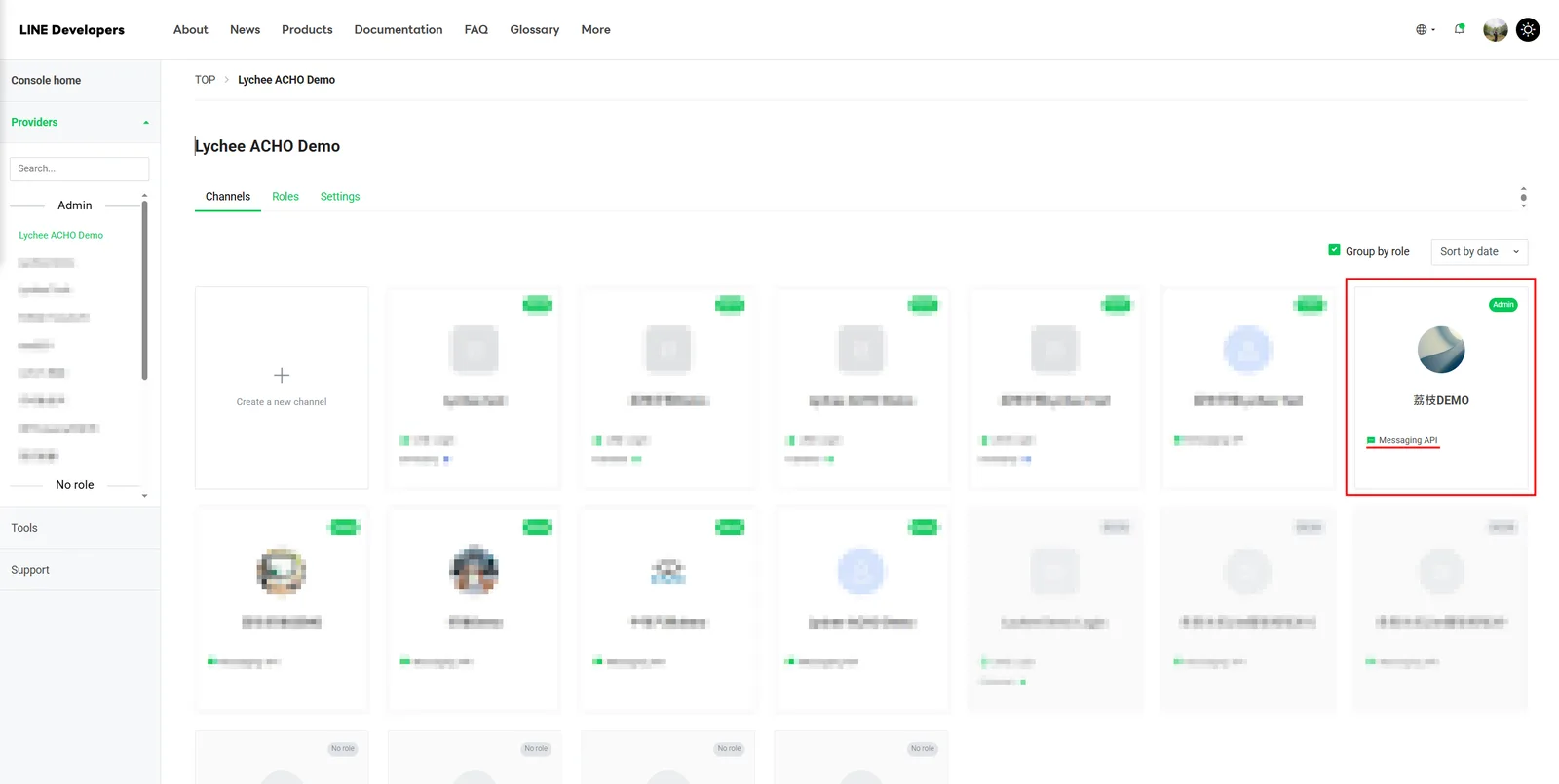 選擇欲串接的 Messaging API Channel
